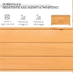 BAULE DA ESTERNO IN LEGNO DI ABETE IMPERMEABILE CON BASE RIALZATA, 127X56X60 CM, GIALLO SCURO