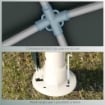 GAZEBO DA GIARDINO 2.7X2.7 M CON PICCHETTI E CORDE, TELAIO IN ACCIAIO E RIVESTIMENTO IN PE, VERDE SCURO