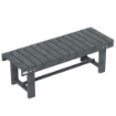 PANCHINA DA GIARDINO A 2 POSTI IMPERMEABILE IN LEGNO DI ABETE, 110X38X35 CM, GRIGIO