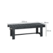 PANCHINA DA GIARDINO A 2 POSTI IMPERMEABILE IN LEGNO DI ABETE, 110X38X35 CM, GRIGIO