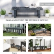 PANCHINA DA GIARDINO A 2 POSTI IMPERMEABILE IN LEGNO DI ABETE, 110X38X35 CM, GRIGIO