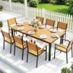 Tavolo da Giardino Rettangolare per 6-8 Persone, Dimensioni 180 x 86 cm