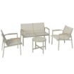 SET DIVANO DA ESTERNO CON LOVESEAT E 2 POLTRONE, VERDE