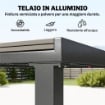 Set Pranzo Estensibile Esterni 9 Pezzi, Tavolo Alluminio, 8 Sedie, Grigio