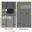 BAULE DA GIARDINO 114L IN RESINA IMPERMEABILE E ANTI UV CON CHIUSURA A CHIAVE, 56X44X54 CM, GRIGIO