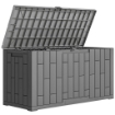 Baule da Giardino 227L in Resina Impermeabile e Anti UV con Chiusura a Chiave, 106.5x43x54.5 cm, Grigio