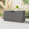 Baule da Giardino 227L in Resina Impermeabile e Anti UV con Chiusura a Chiave, 106.5x43x54.5 cm, Grigio