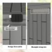 Baule da Giardino 227L in Resina Impermeabile e Anti UV con Chiusura a Chiave, 106.5x43x54.5 cm, Grigio