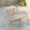 TAVOLO DA GIARDINO ALLUNGABILE PER 8-10 PERSONE, IN ALLUMINIO E ACCIAIO, 154/214X85X73 CM, GRIGIO