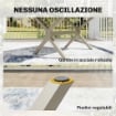 TAVOLO DA GIARDINO ALLUNGABILE PER 8-10 PERSONE, IN ALLUMINIO E ACCIAIO, 154/214X85X73 CM, GRIGIO