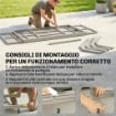 TAVOLO DA GIARDINO ALLUNGABILE PER 8-10 PERSONE, IN ALLUMINIO E ACCIAIO, 154/214X85X73 CM, GRIGIO