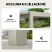 Tavolo da Giardino Allungabile per 8-10 Persone, in Alluminio e Acciaio, 154/214x85x75 cm, Grigio Chiaro