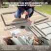 Tavolo da Giardino Allungabile per 8-10 Persone, in Alluminio e Acciaio, 154/214x85x75 cm, Grigio Chiaro