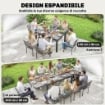 Tavolo da Giardino Tavolo da Pranzo Allungabile 140/240x90 cm Nero