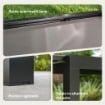 Tavolo da Giardino Tavolo da Pranzo Allungabile 140/240x90 cm Nero