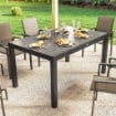 Tavolo da Giardino Tavolo da Pranzo Allungabile 140/240x90 cm Nero