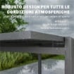 Tavolo da Giardino Allungabile per 6-8 Persone con Piano a Doghe, in Alluminio, 110-170x90x75 cm, Grigio Scuro