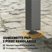 Tavolo da Giardino Allungabile per 6-8 Persone con Piano a Doghe, in Alluminio, 110-170x90x75 cm, Grigio Scuro