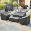 Coperture per Mobili da Giardino 4 Pezzi, Impermeabili, Nero