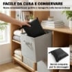 Coperture per Mobili da Giardino 4 Pezzi, Impermeabili, Nero