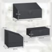 Coperture per Mobili da Giardino 4 Pezzi, Impermeabili, Nero