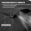 Coperture per Mobili da Giardino 4 Pezzi, Impermeabili, Nero