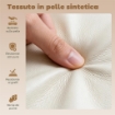 SET 2 SGABELLI DA BAR REGOLABILI CON POGGIAPIEDI, IN PELLE PU E ACCIAIO, 39.5X44X88-110 CM, CREMA