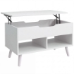 TAVOLINO DA CAFFÞ CON PIANO SOLLEVABILE E SPAZIO NASCOSTO, 75 CM BIANCO PUNZONATO