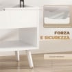 TAVOLINO DA CAFFÞ CON PIANO SOLLEVABILE E SPAZIO NASCOSTO, 75 CM BIANCO PUNZONATO