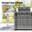 MOBILI DA GIARDINO 6PZ IN RATTAN E ACCIAIO CON DIVANO, TAVOLINO E CUSCINI, GRIGIO