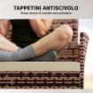 DIVANO DA GIARDINO 2 POSTI CON CUSCINI E TAPPETINI ANTISCIVOLO, IN RATTAN E ACCIAIO, 115X63X85 CM, BEIGE