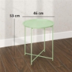 Tavolino da Giardino con Vassoio Rimovibile e Gambe Pieghevoli in Acciaio, Ï46x50 cm, Verde