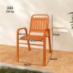 SET 4 SEDIE DA GIARDINO SEDIE DA ESTERNO IMPILABILI 56X66X91 CM ARANCIONE