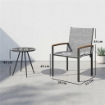 SET BISTR= 3 PEZZI: SEDIE IN RETE E TAVOLO, GRIGIO MISTO.