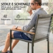SET BISTR= 3 PEZZI: SEDIE IN RETE E TAVOLO, GRIGIO MISTO.