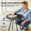 SET BISTR= 3 PEZZI: SEDIE IN RETE E TAVOLO, GRIGIO MISTO.