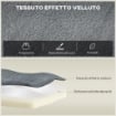 DIVANO MODULABILE AD ANGOLO IN TESSUTO EFFETTO VELLUTO CON CUSCINI, 294X165X70 CM, GRIGIO SCURO