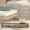 SEDIA DA SALOTTO GIREVOLE IN TESSUTO EFFETTO LINO E METALLO, 63X75X92-102 CM, GRIGIO CHIARO
