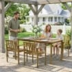 Set da Pranzo da Giardino 5 Pezzi, Tavolo e Sedie per 4 Persone, Teak