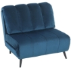 Poltrona Letto Pieghevole Trasformabile con Schienale Regolabile, Blu