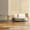 Credenza da cucina con 6 scomparti e ante soft close, Bianco