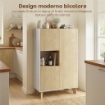 Credenza da cucina con 6 scomparti e ante soft close, Bianco