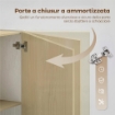 Credenza da cucina con 6 scomparti e ante soft close, Bianco