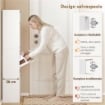 Mobile Portascarpe con 3 Cassetti Ribalta e Ripiani Regolabili, per Corridoio o Ingresso