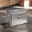 Cassetta degli Attrezzi Box Portautensili in Alluminio, 60.9x35.5x40.6cm, Argento