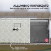 Cassetta degli Attrezzi Box Portautensili in Alluminio, 60.9x35.5x40.6cm, Argento
