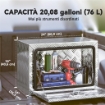 Cassetta degli Attrezzi Box Portautensili in Alluminio, 60.9x35.5x40.6cm, Argento
