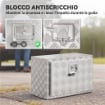 Cassetta degli Attrezzi Box Portautensili in Alluminio, 60.9x35.5x40.6cm, Argento