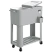 Frigo portatile 76 L con ruote e apribottiglie, 92x39x81 cm, Argento