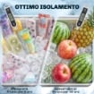 Frigo portatile 76 L con ruote e apribottiglie, 92x39x81 cm, Argento